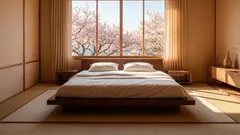 Japansk minimalism: Vilka är fördelarna med att sova i en säng nära golvet?