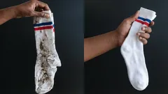 Tillsätt 4 matskedar till 3 liter vatten, och till och med dina äldsta strumpor blir vitare än snö.