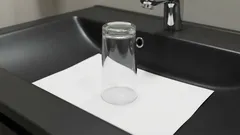 Varför lägger vissa människor ett papper och ett glas i diskhon innan de åker bort under en längre tid?